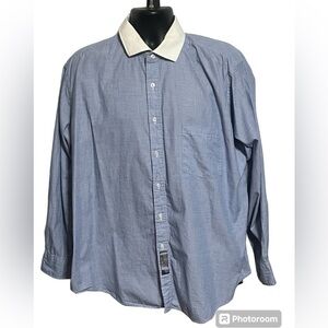 Geoffrey Beene Button Down Shirt Sz 17 1/2 - 34/35